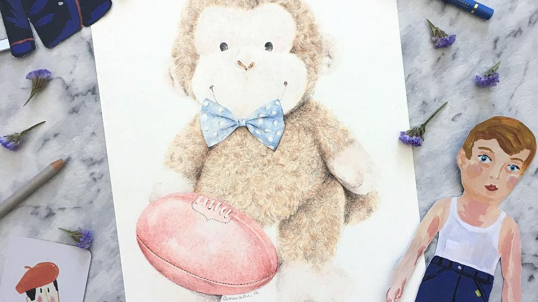 A triptych: custom illustration