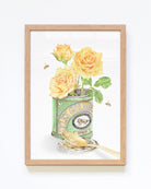 A3 framed A Spoonful of Sunshine art print by Carmen Hui in natural oak frame