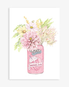 Australian art print featuring Kirks Creaming Soda with floral