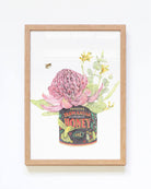 Australian honey with Waratah floral framed art print