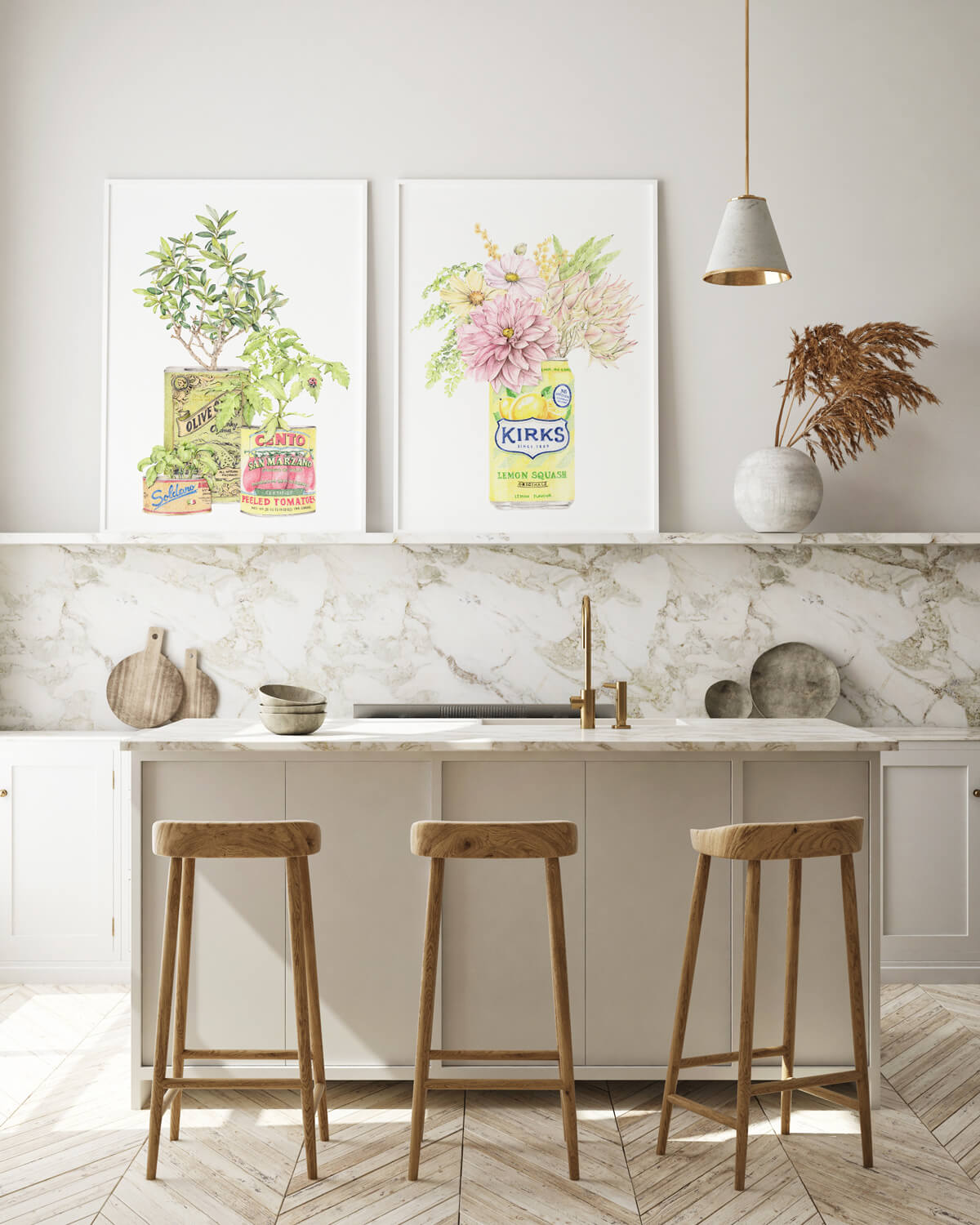 Lemon Soda and Italian Herb Garden Art Print