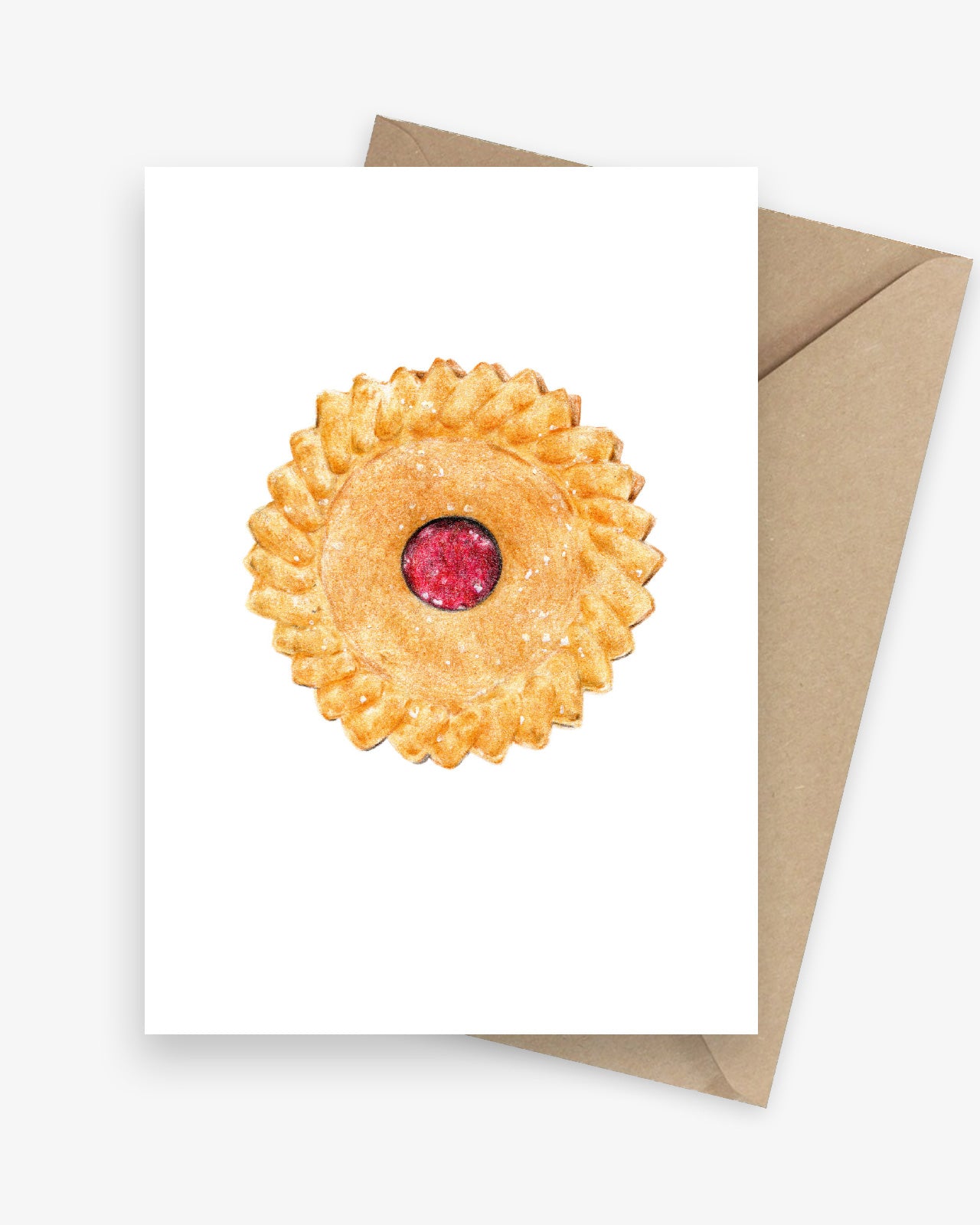 Raspberry Shortcake: Nostalgic Australian Childhood Snack Greeting Card