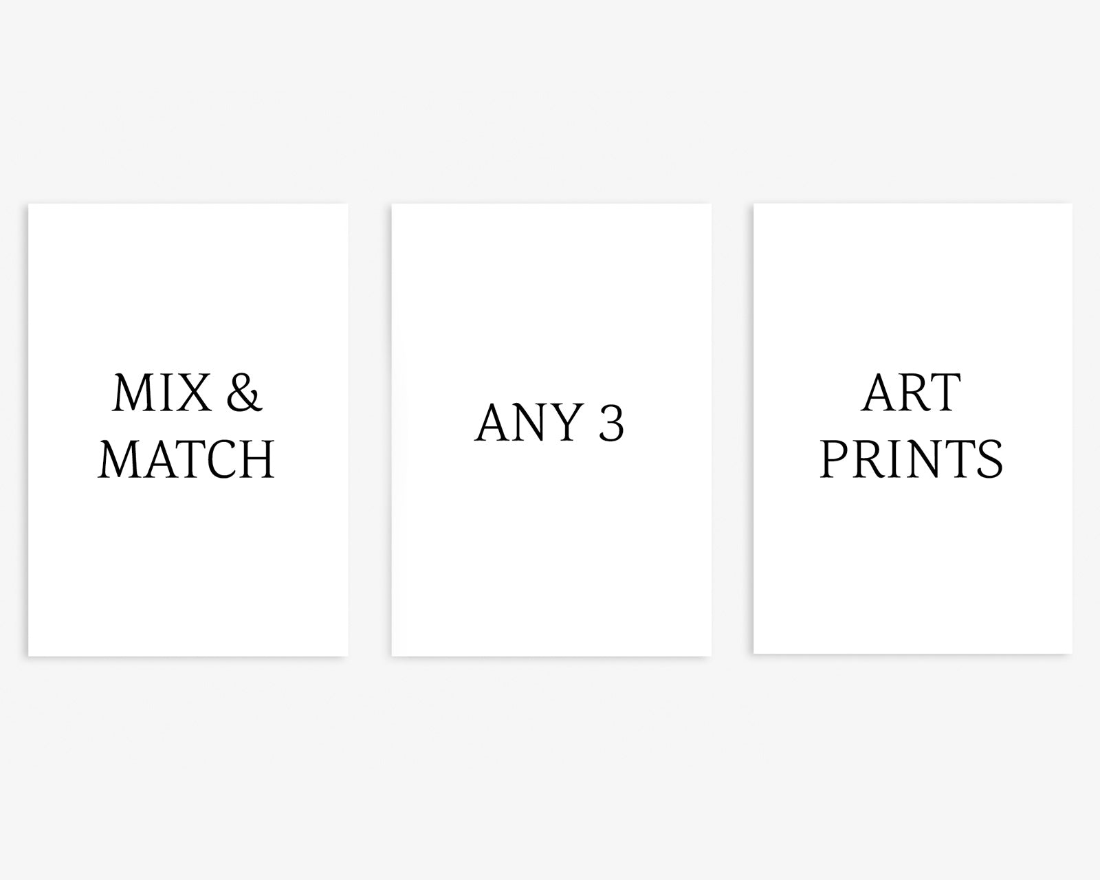 Choose your own set of 3 wall art