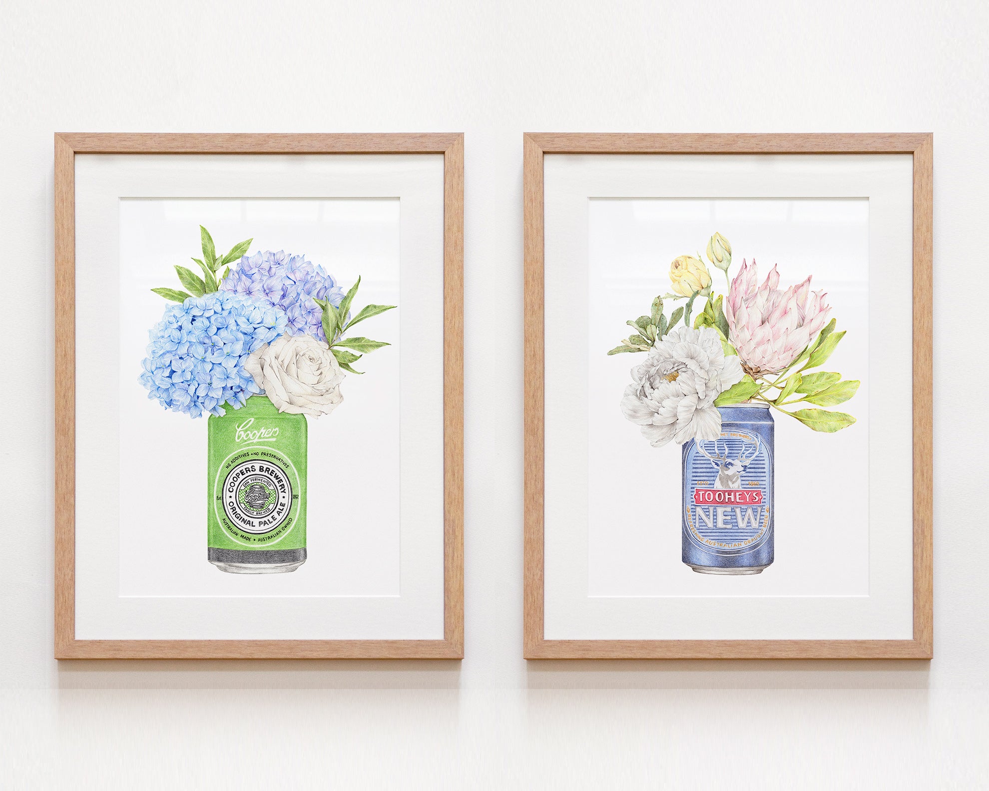 Framed wall art with Tooheys and Coopers Pale Ale