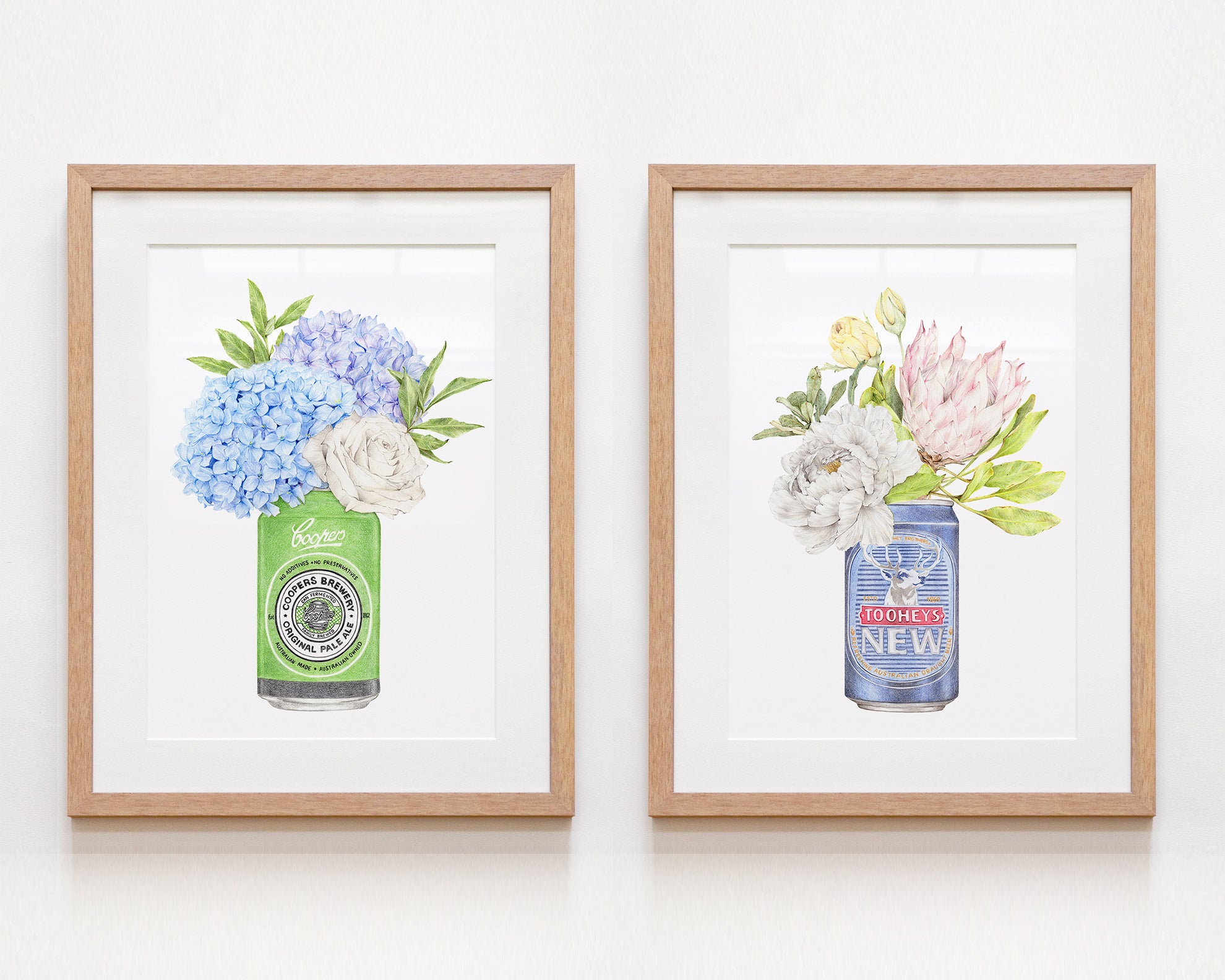 Framed wall art with Tooheys and Coopers Pale Ale