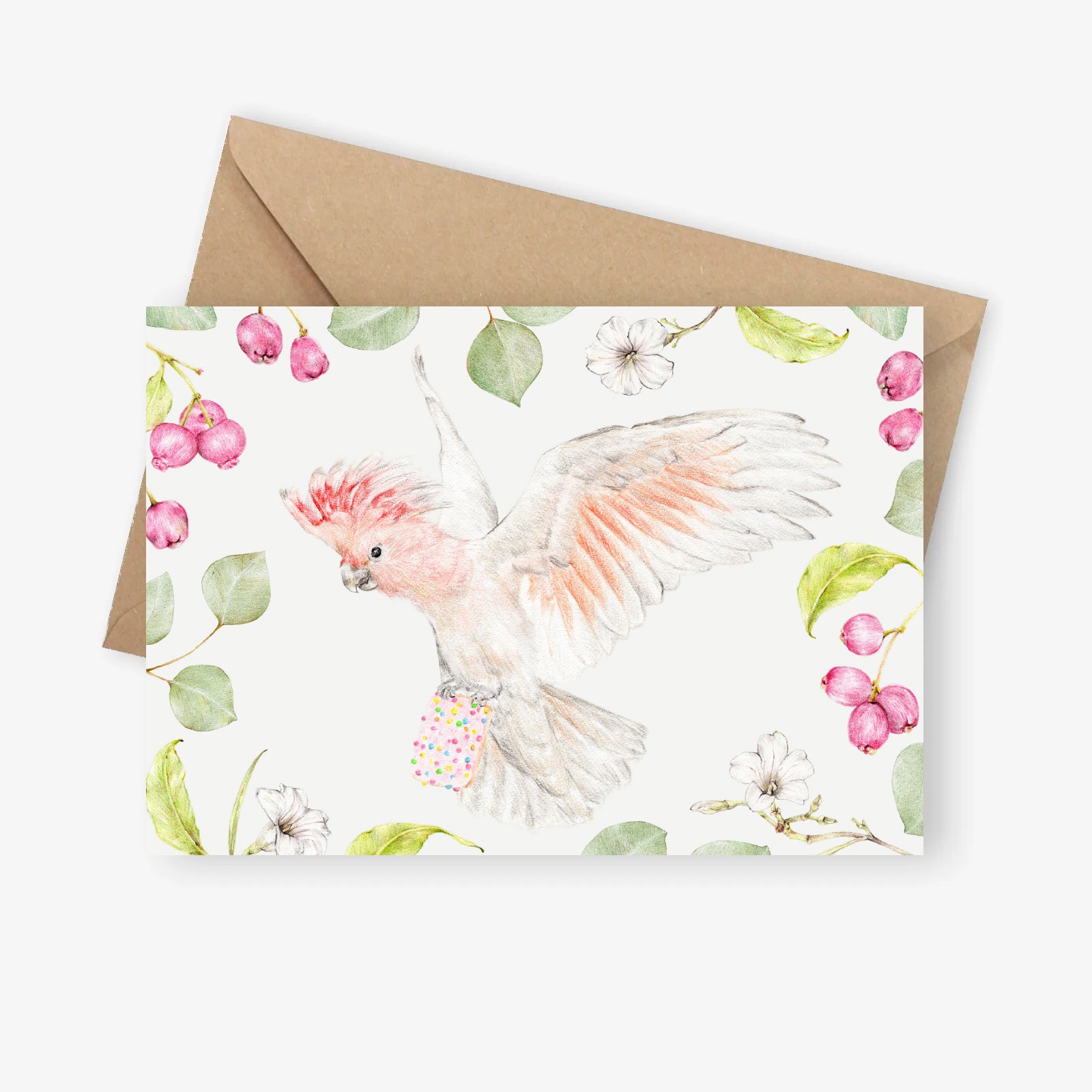 Treat Brigade-Pink Cockatoo Birthday Card