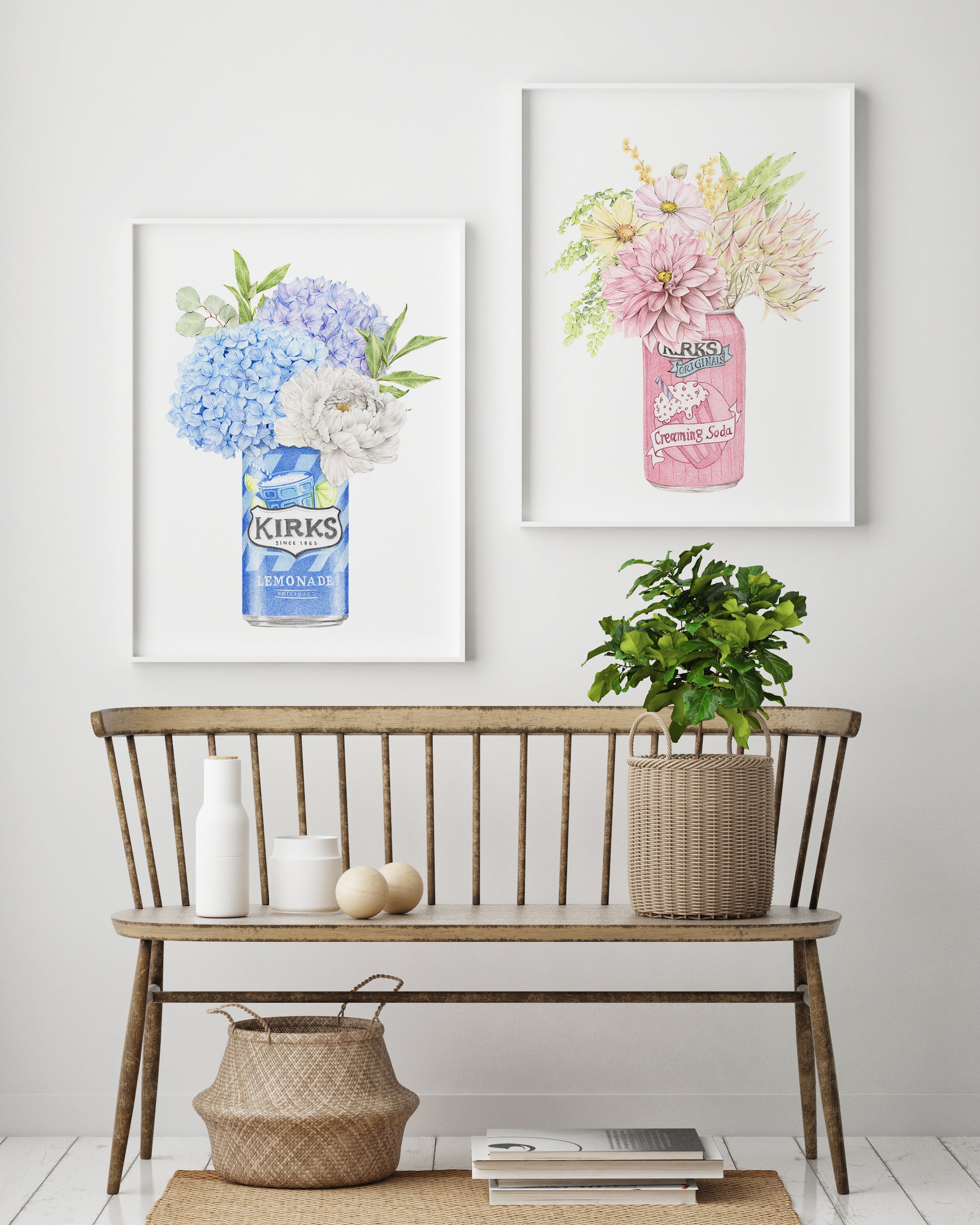Kirks soft drinks botanical art prints for the Australian home