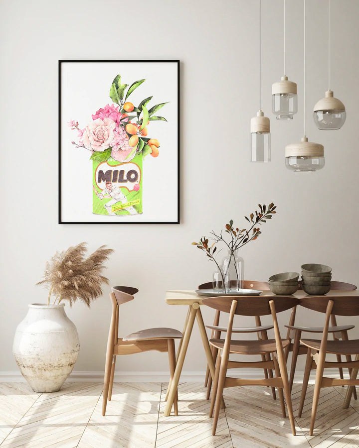 Milo with flowers art print-Milo Kid