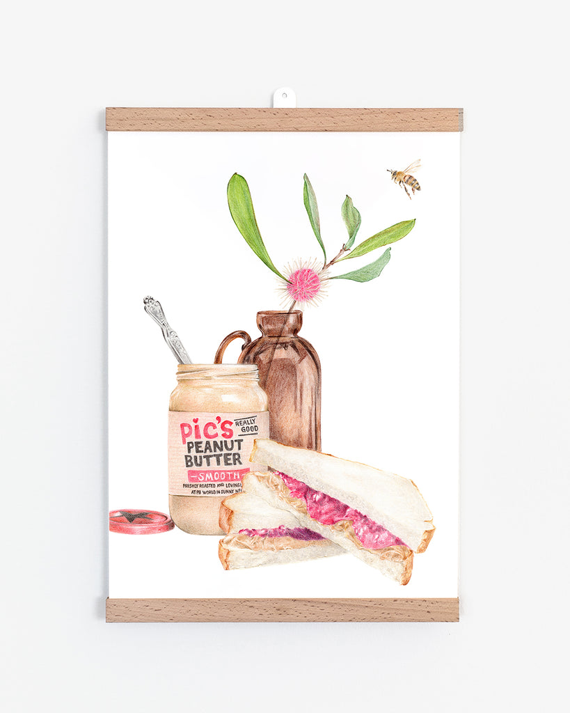 Peanut Butter and Jam Sandwich food art-Carmen Hui