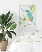 Sacred Kingfisher bedroom bird art
