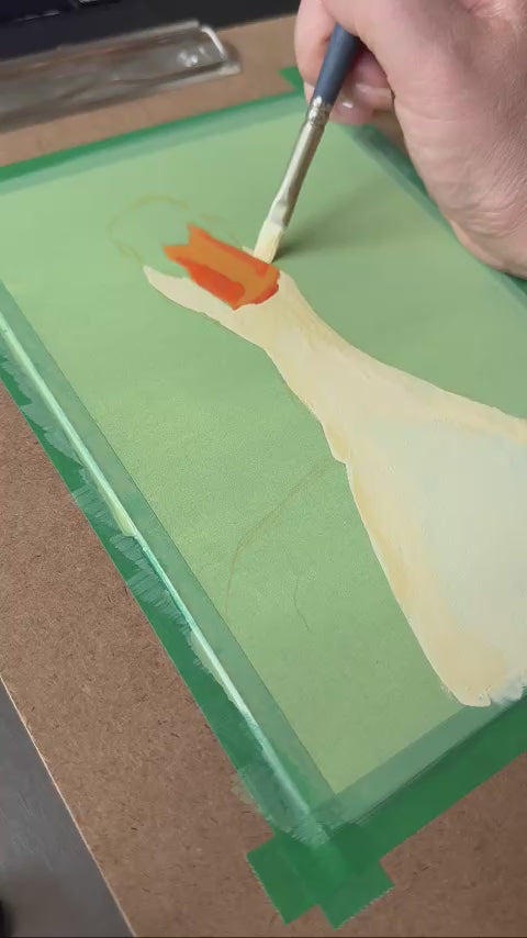 Progress drawing of Silly Goose by Carmen Hui