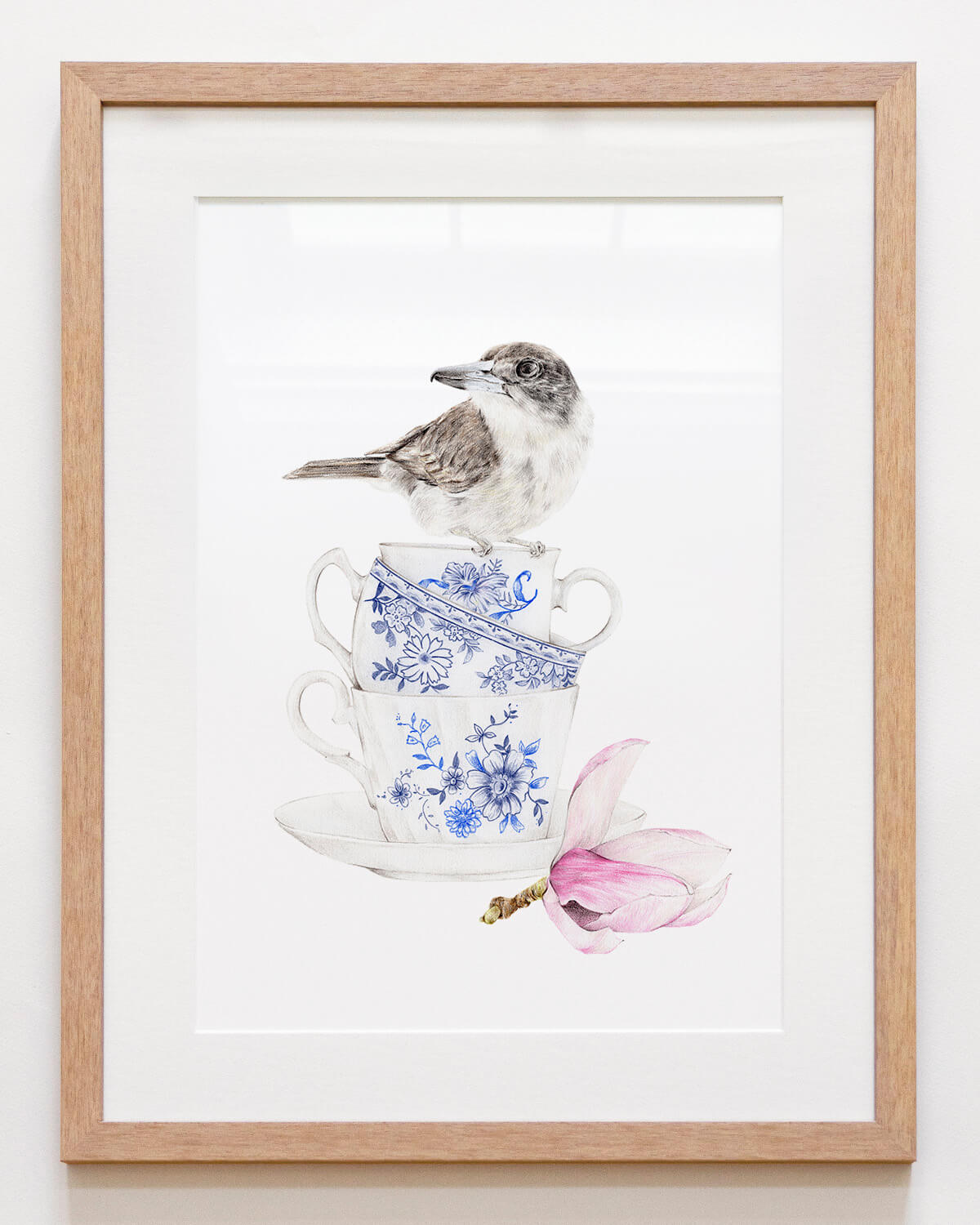 Afternoon Tea with Butchie | Butcherbird Art – Carmen Hui Art
