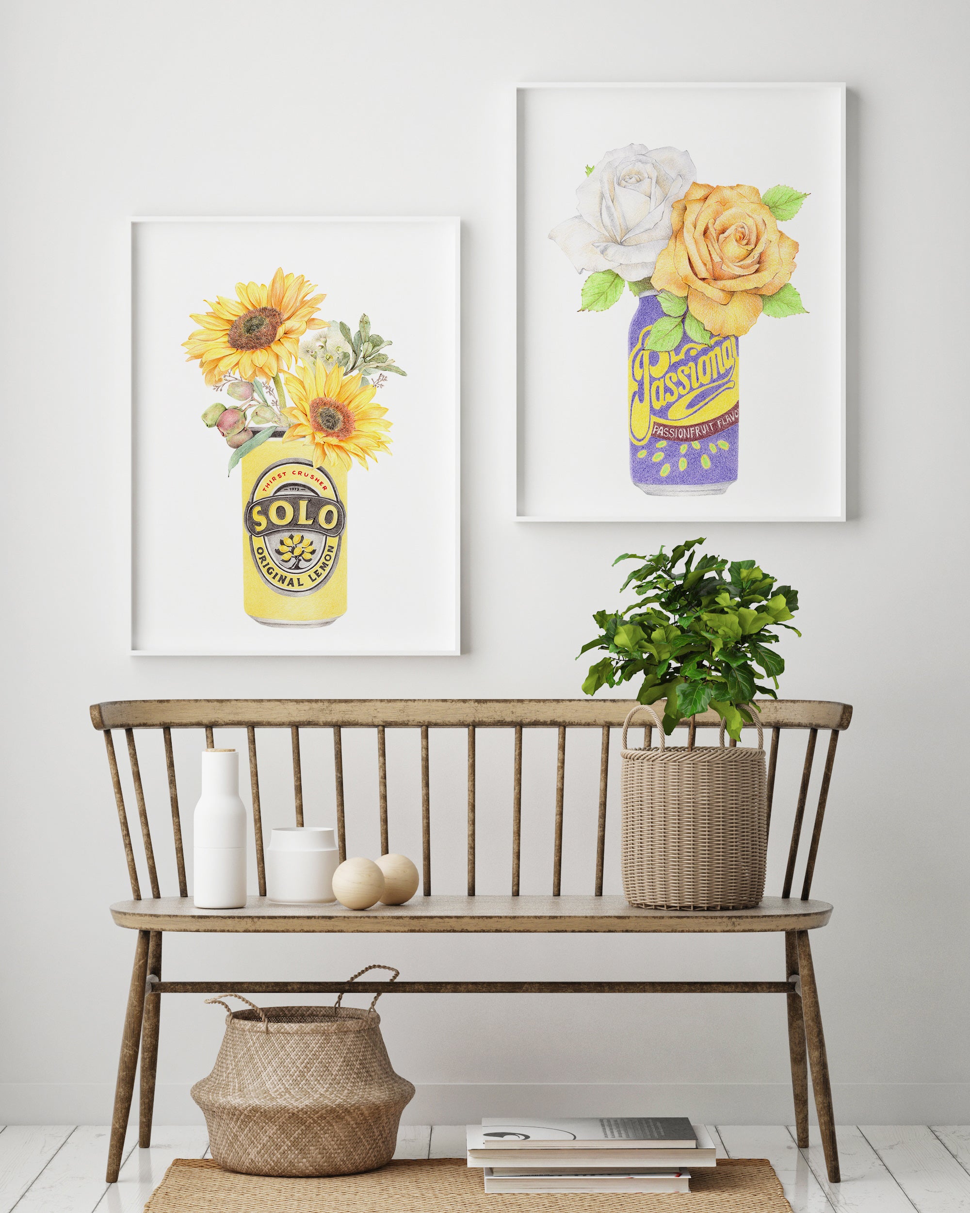 Australian botanical prints featuring Solo and Passiona