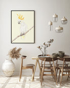 Dining room wall art featuring an Australian cockatoo