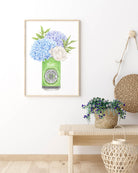 Coopers Pale Ale with hydrangeas wall art print