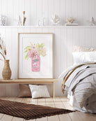 Australian Kirks Creaming Soda with floral artwork in bedroom