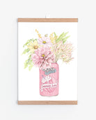 Kirks Creaming Soda with pink floral kitchen art print