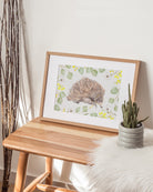 curious echidna nursery wall art