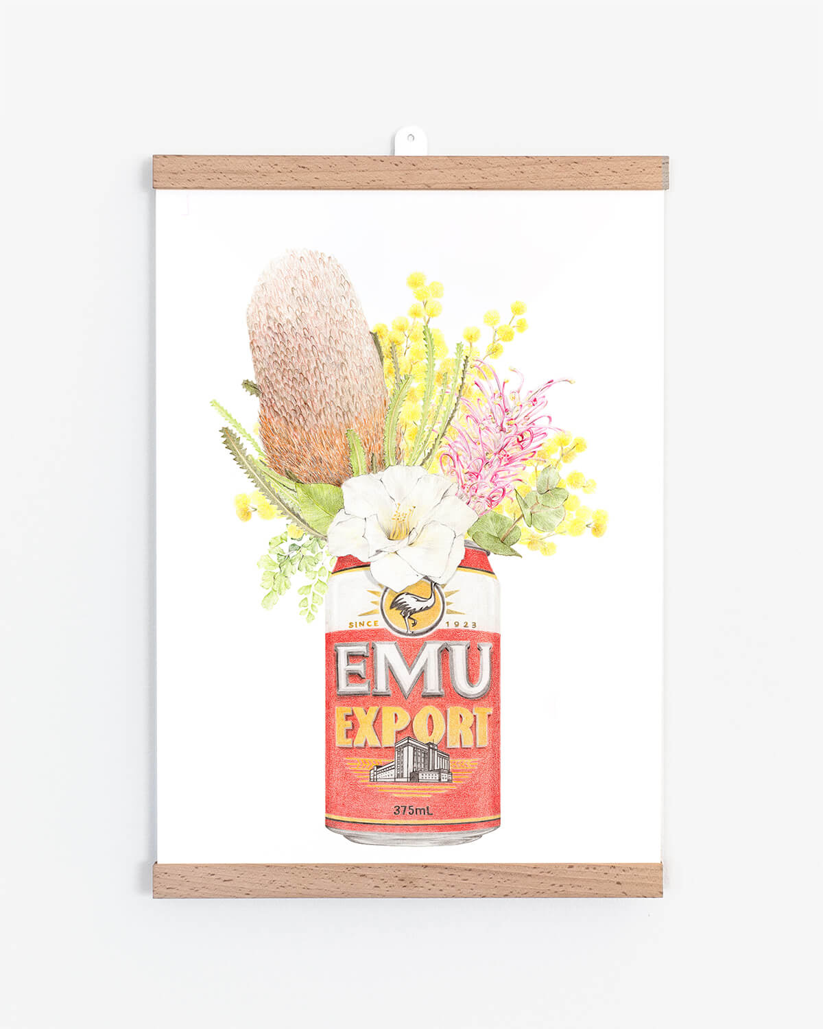  Iconic Aussie Artwork with Wattle and Banksia Flowers