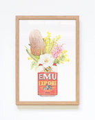 Australian Natives in a Emu Exports Beer Can Art Print
