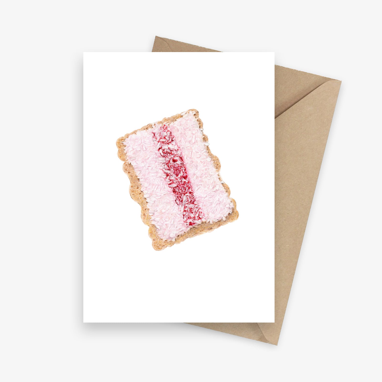 Iced Vovo: Nostalgic Australian Childhood Snack Greeting Card