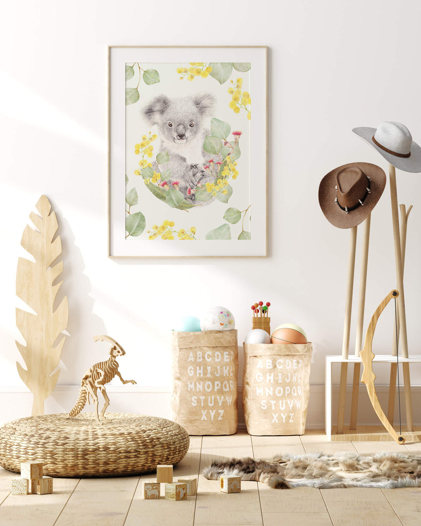 Explore Carmen's Koala bear art prints. Original Coloured Pencil art created by Carmen Hui