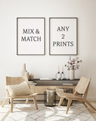 Mix and match any two art prints by Carmen Hui