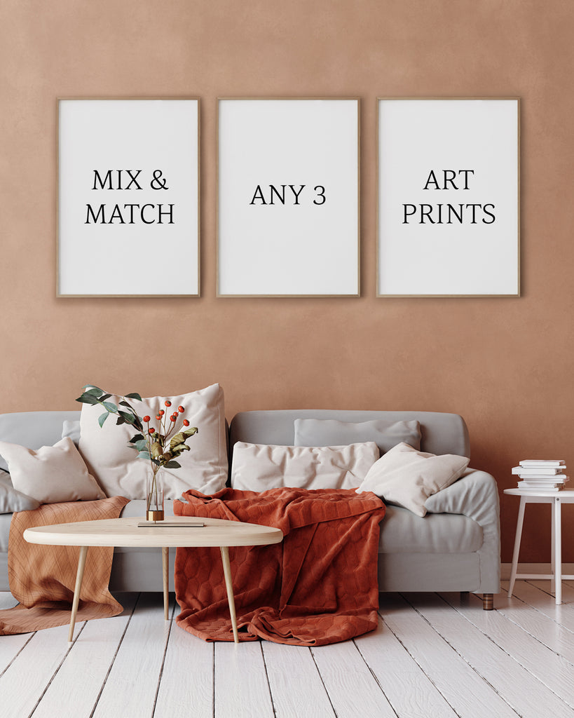 Mix and match set of 3 art prints
