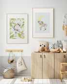 Australian nursery wall art of an Australian koala and a kookaburra