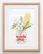Nutella with Australian native flowers art print