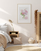 Bedroom wall art featuring vintage inspired botanicals
