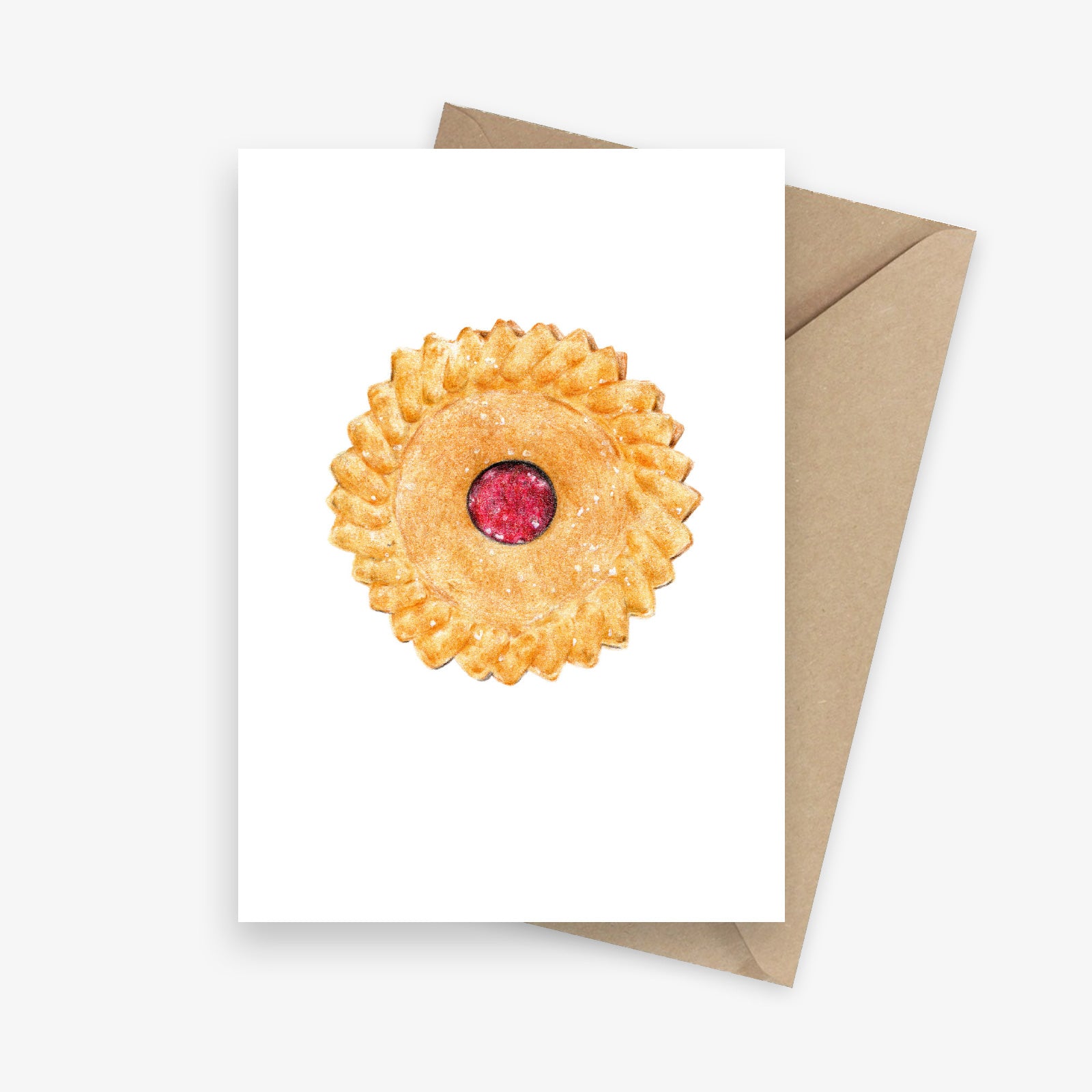 Raspberry Shortcake: Nostalgic Australian Childhood Snack Greeting Card