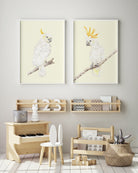 Set of 2 nursery wall art featuring Australian cockatoos