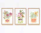 Set of 3 framed kitchen art prints with iconic Australian products