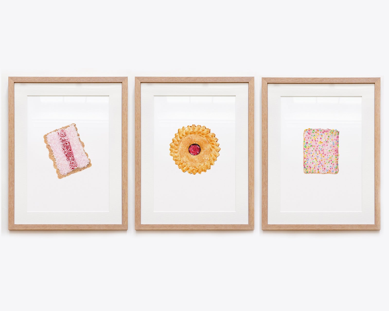 Australian iconic biscuit food art print set