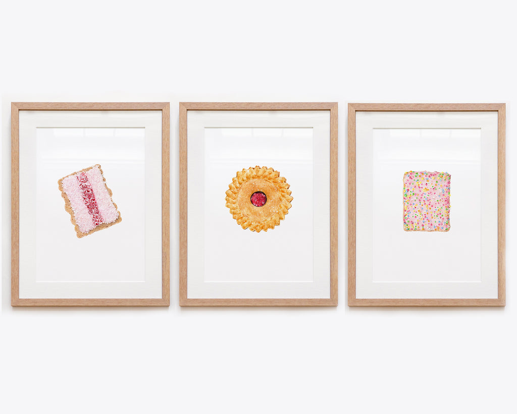 Australian iconic biscuit food art print set