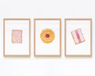 Set of 3 framed Australian Food Art Prints
