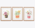 Set of 3 country themed kitchen art with florals