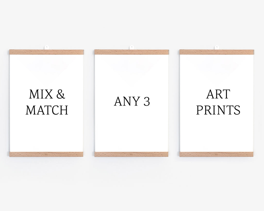 Set of 3 mix and match wall art