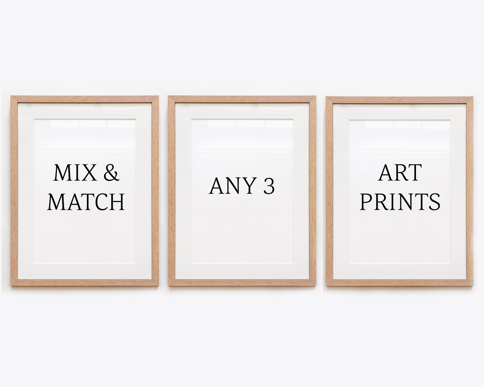 Pick your own set of 3 framed art
