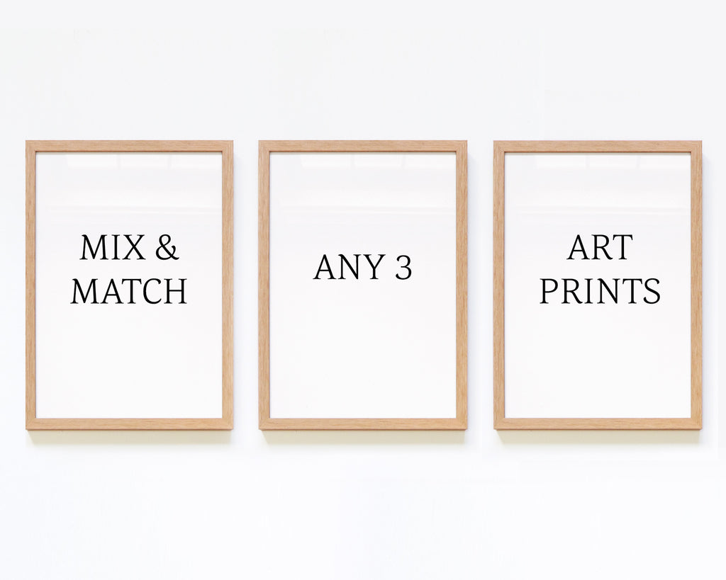 Set of 3 framed wall art-choose your own