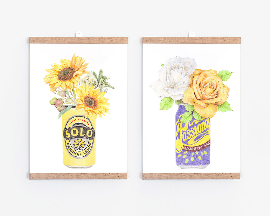 Set of 2 kitchen art with Solo and Passiona