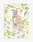 The Crafty Corner with Kangaroo and joey nursery art print
