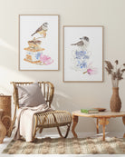 Whimsical Australian bird art prints