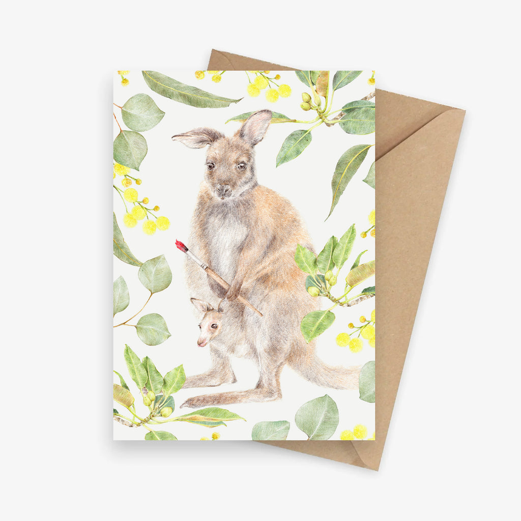The Crafty Corner Kangaroo greeting card